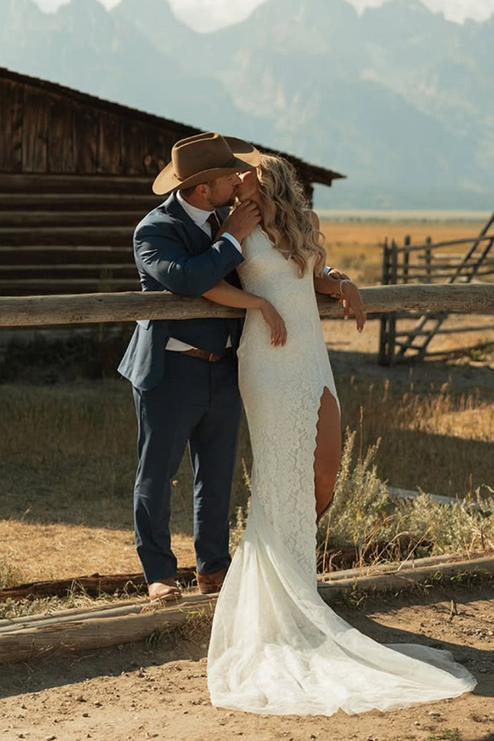 Grace Bride Jordan in the Lumi Gown