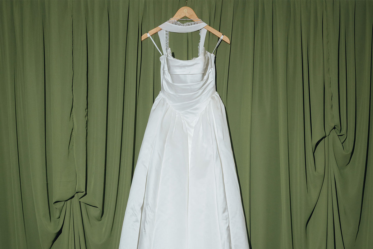 sachin and babi light blue dress Vera Wang Champagne Dress