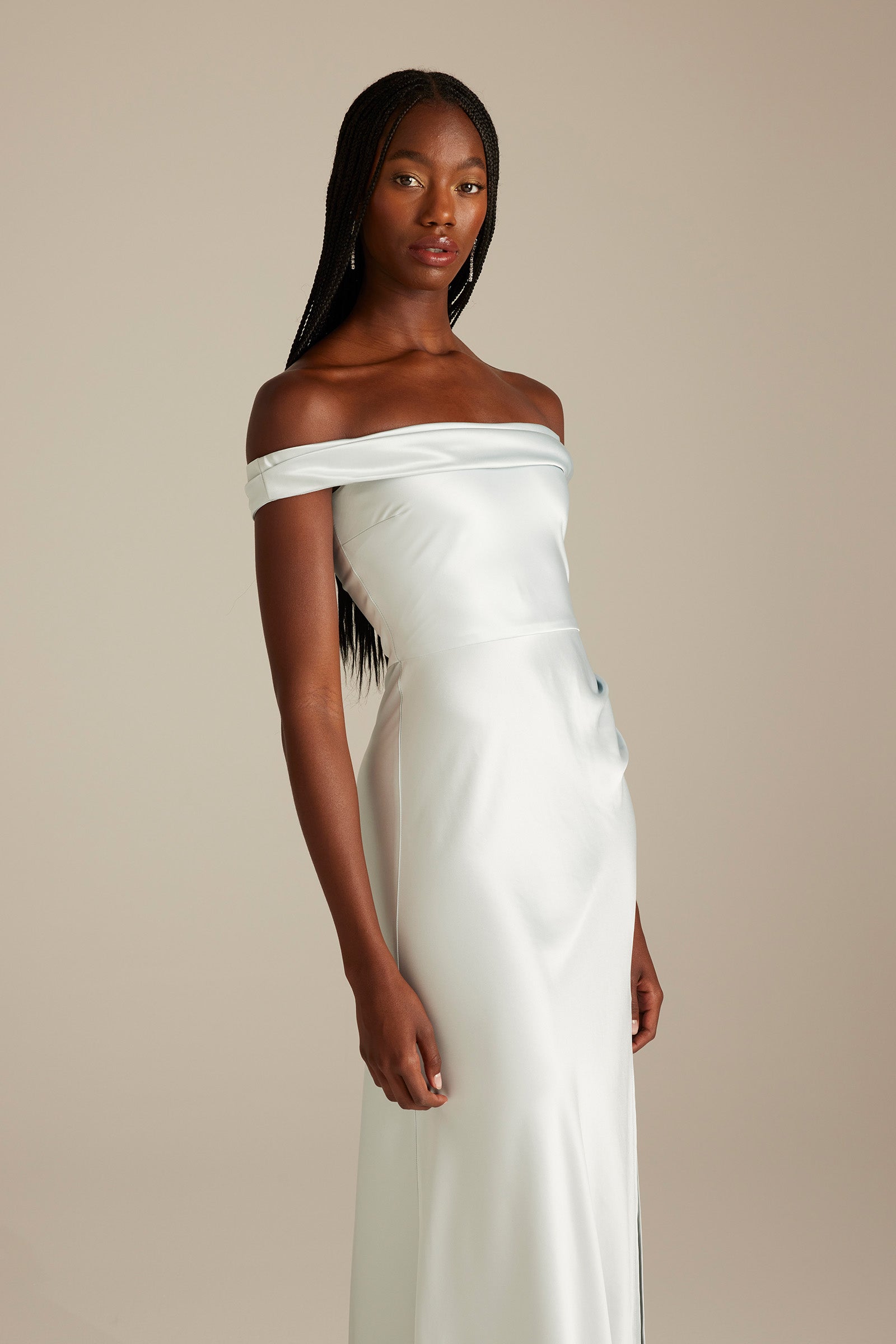 Kai Off the Shoulder Blue Bridesmaid Dress_XS_