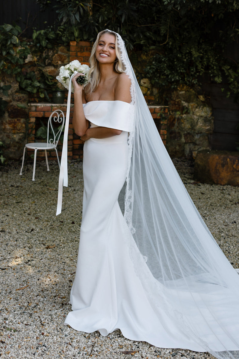 Mila Off the Shoulder Wedding Dress – Grace Loves Lace AU - Main Image