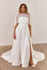 Strapless satin wedding dress and sheer bridal cape_XS_