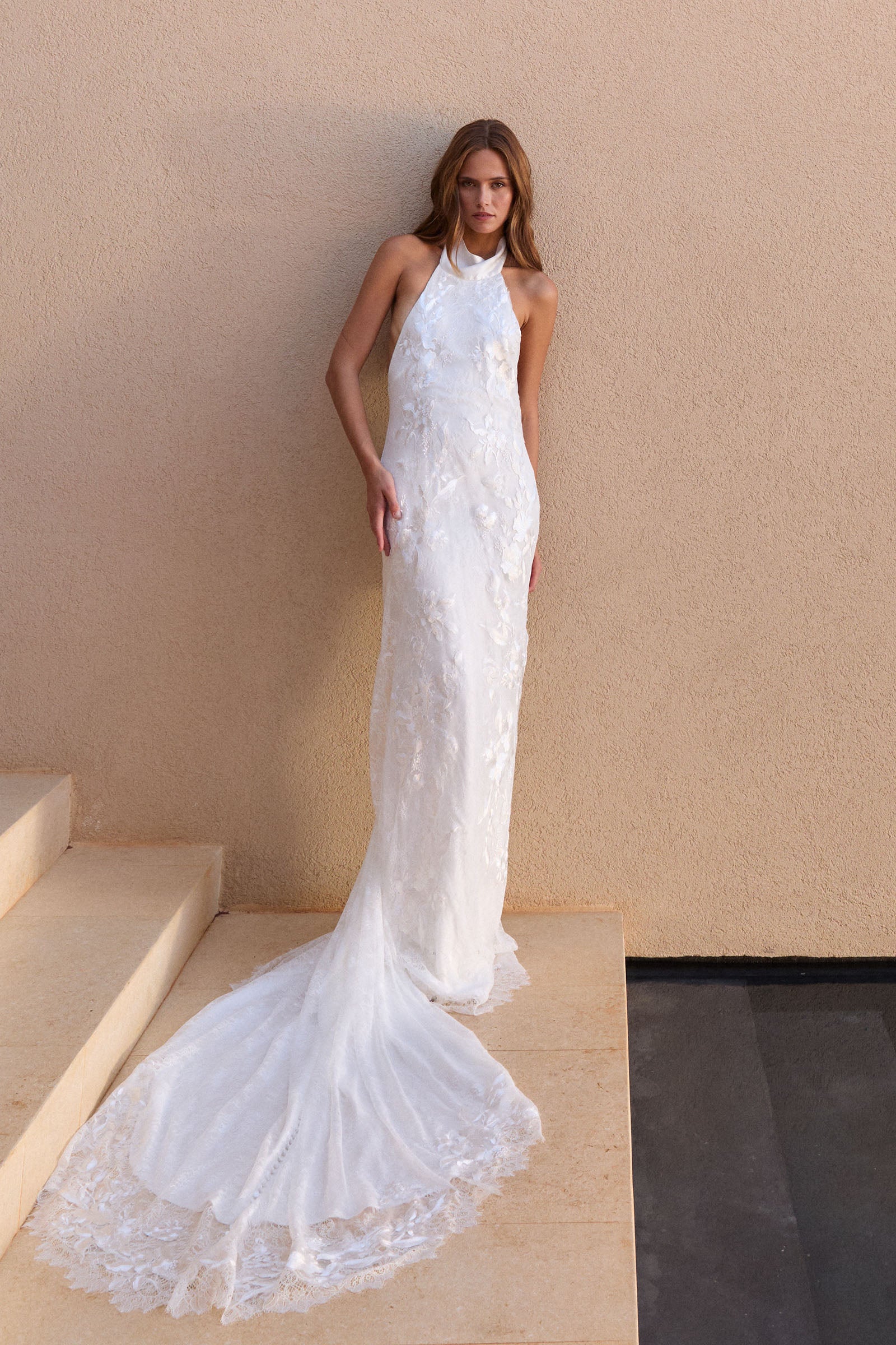 Stevie High Neck Wedding Dress_XS_