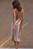 Grace Loves Lace Silky Satin Midi Dress Gold Back