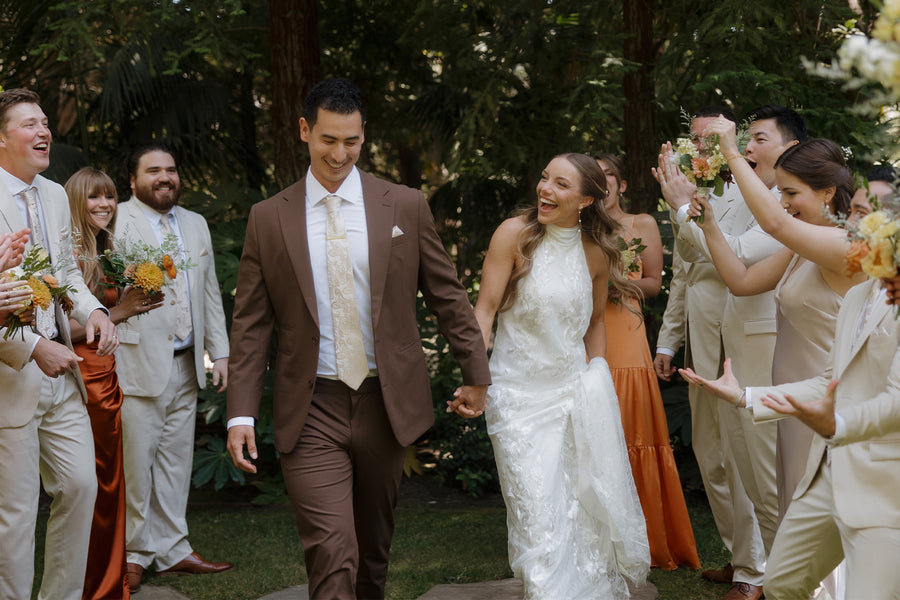 Ore and Talia in the Stevie Gown