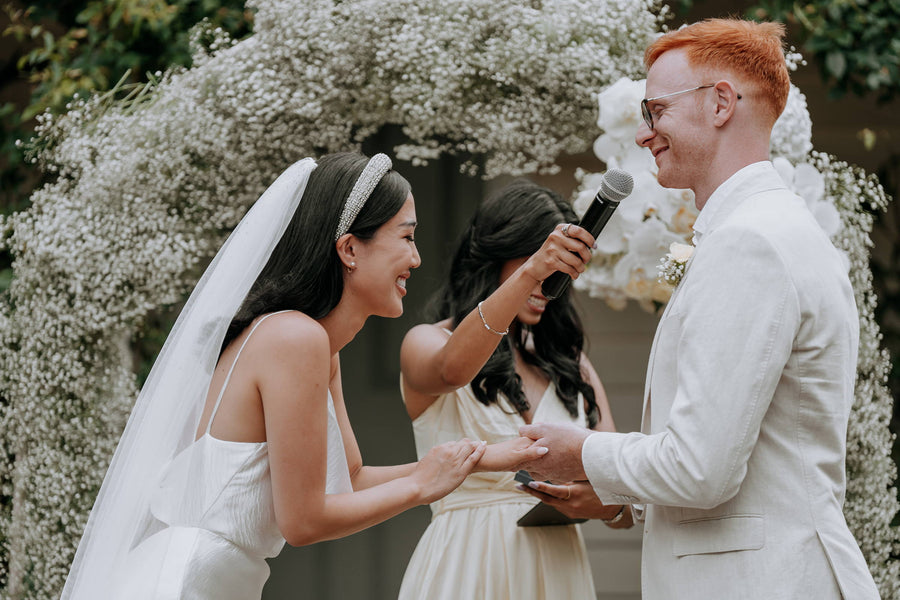 Alex & Kathy in the Aura Gown