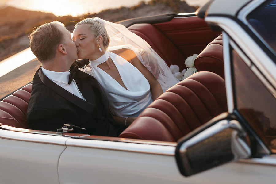Theodore and Savannah in the Suki Gown