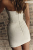 A woman models a structured corset and a short wedding skirt_XS_