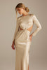 Blake Long Sleeve Champagne Bridesmaid Dress_XS_