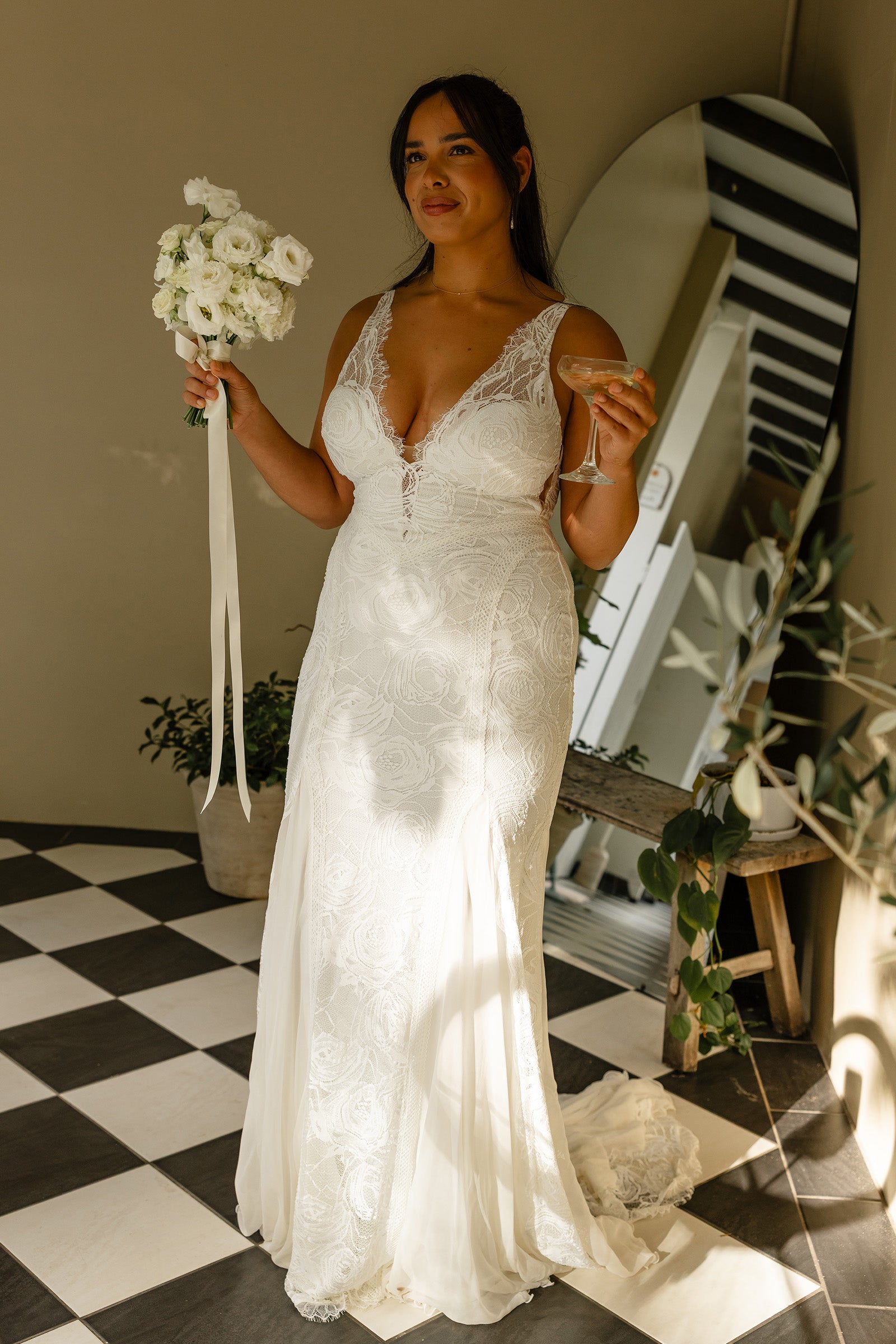 Dahlia | V Neck Lace Wedding Dress Grace Loves Lace AU Dahlia | V Neck Lace Wedding Dress Grace Loves Lace AU