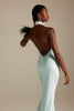 Dillon Blue Halter Bridesmaids Dress_XS_