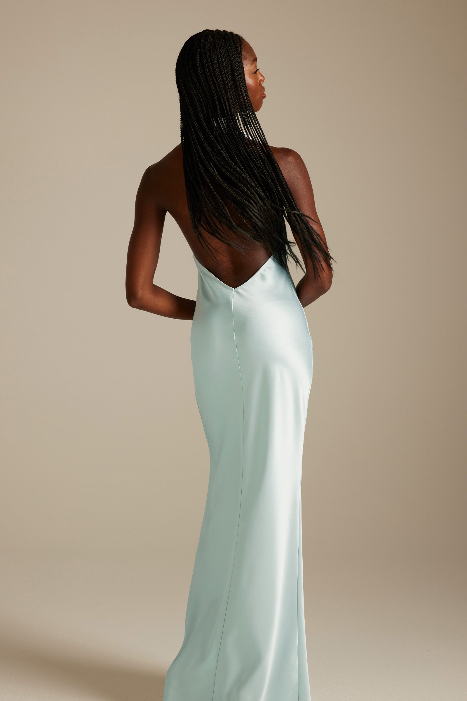 Dillon Blue Halter Bridesmaids Dress_XS_