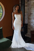 Strapless satin wedding dress_XS_