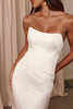 Strapless satin wedding dress_XS_