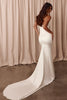 Strapless satin wedding dress_XS_