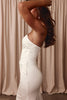 Strapless satin wedding dress_XS_