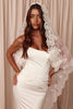 Strapless satin wedding dress_XS_