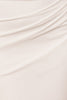 Close-up of beige fabric with soft folds