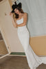 Strapless lace wedding dress_XS_