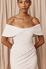Off-the-shoulder crepe wedding dress_XS_