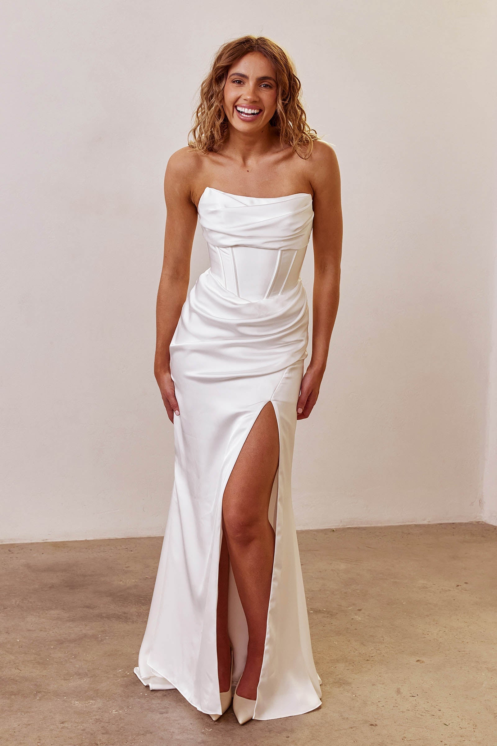 Satin Corset Wedding Dress_XS_