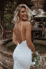 wearing Clo wedding dress back shot