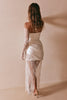 Strapless Short Wedding Dress with Skirt and Bridal Gloves_XS_