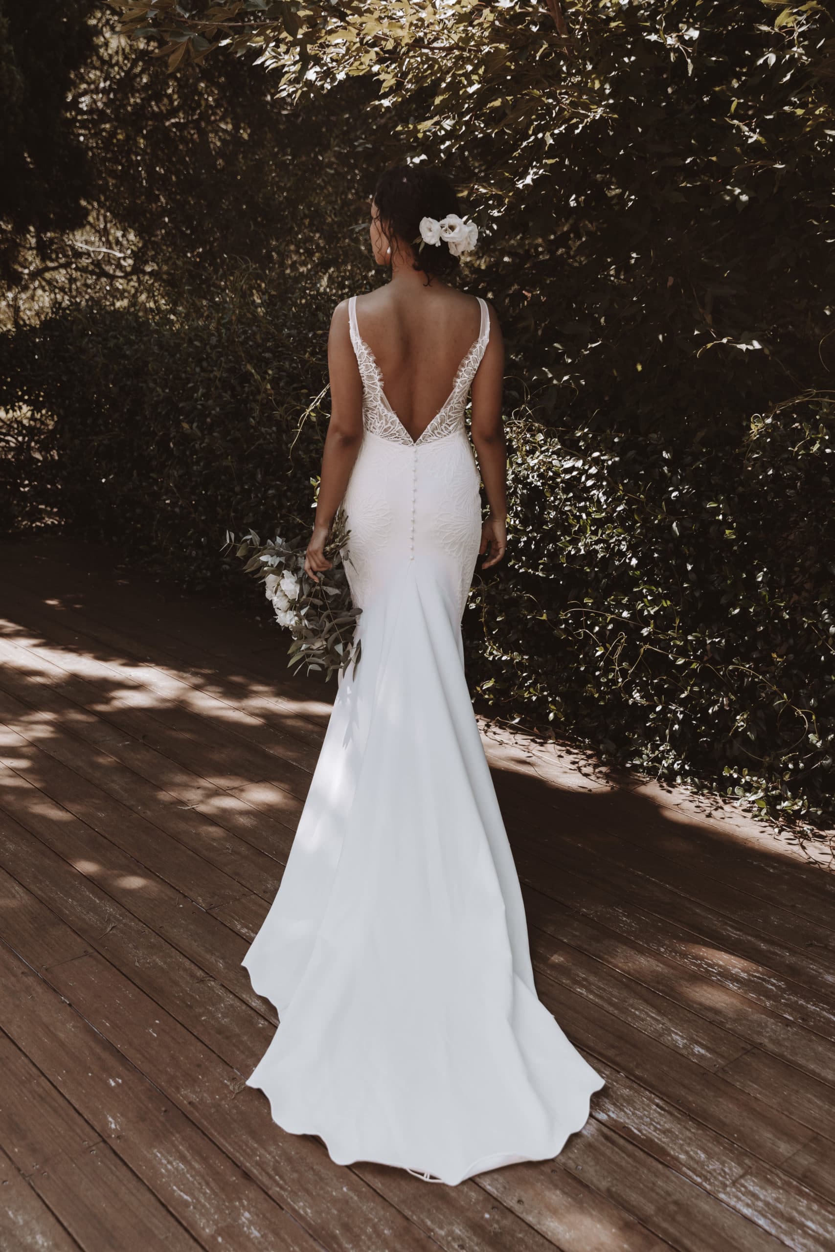 Lena Crepe Wedding Dress – Grace Loves Lace AU