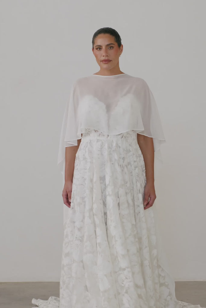 Sheer Georgette Wedding Shawl 